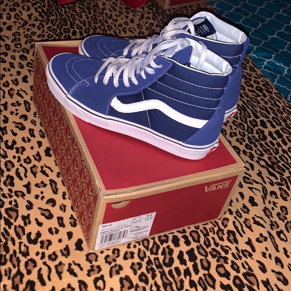 VANS SK8-HI ROYAL BLUE VANS SIZE 11 WOMEN/ 9.5 MEN - Picture 3 of 7